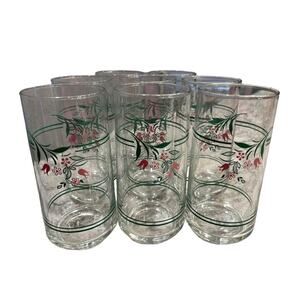 Vintage Libbey Glass 16oz Tumblers “Rosemarie” Pattern